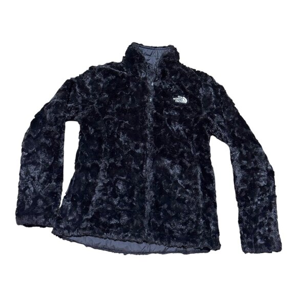 The North Face Womens Fleece Reversible Jacket S Black Polyester Mossbud Swirl - Picture 1 of 7